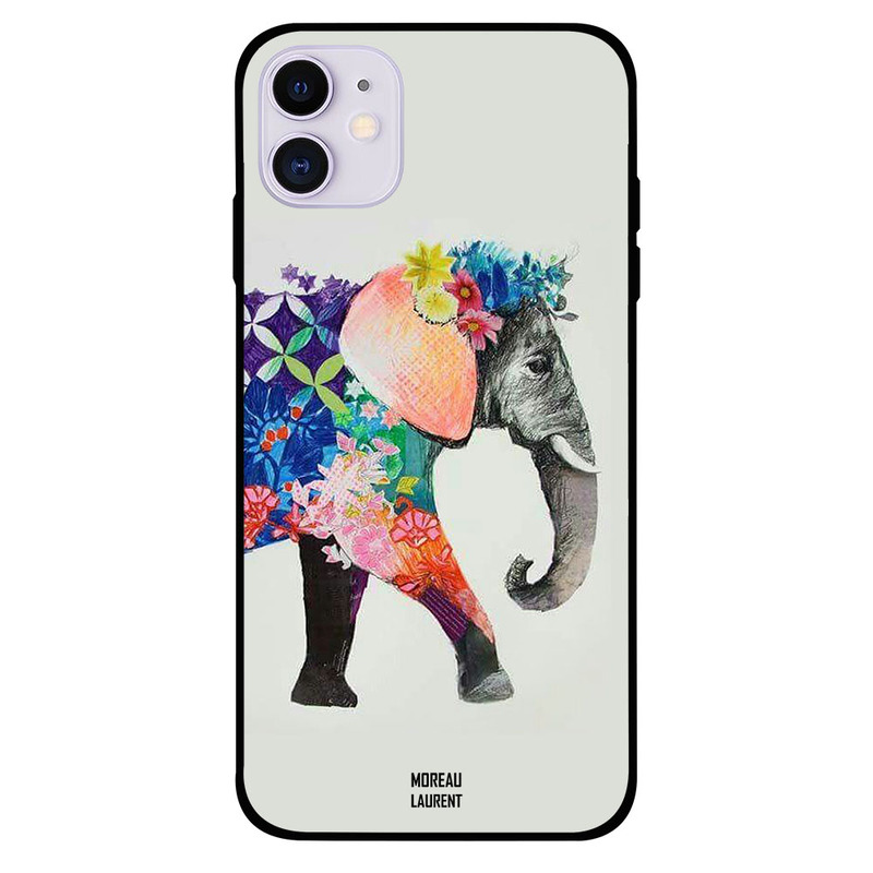 

Moreau Laurent Apple iPhone 11 Mobile Phone Back Cover, Coloring Elephant