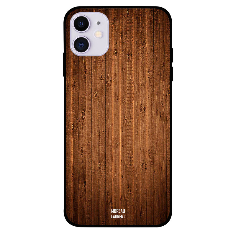 

Moreau Laurent Apple iPhone 11 Mobile Phone Back Cover, Horizontal Vintage Brown Pattern