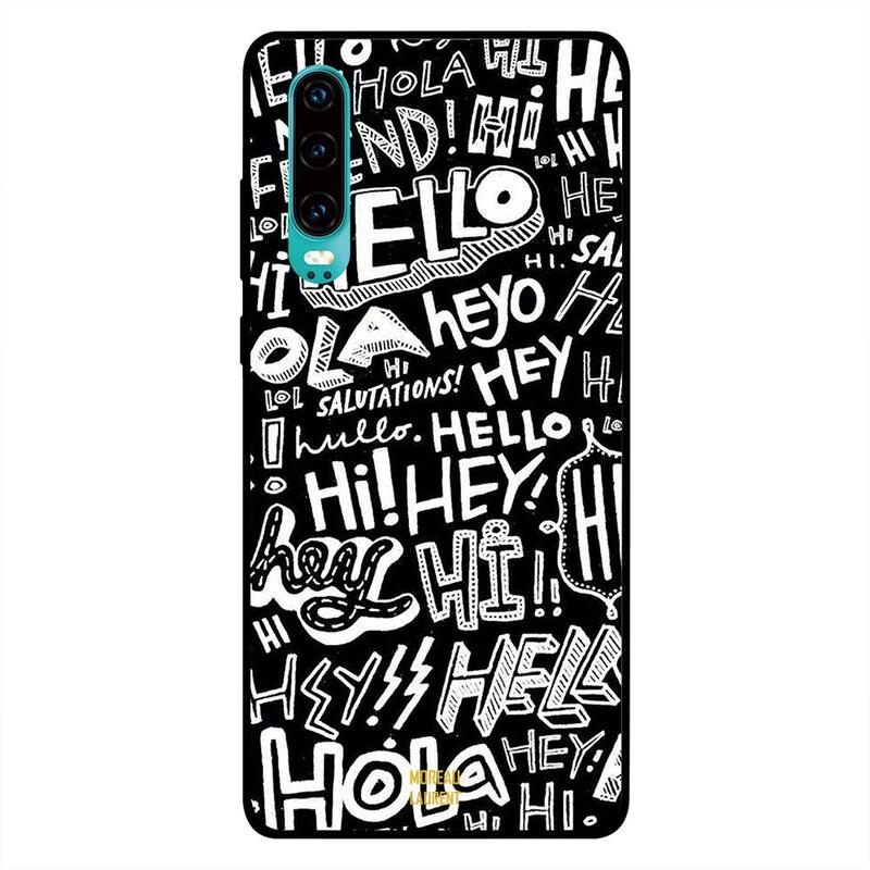 

Moreau Laurent Huawei P30 Mobile Phone Back Cover, Hi Hello Tags