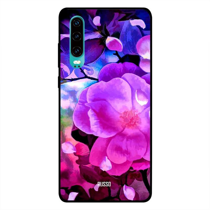 

Russo Huawei P30 Mobile Phone Back Cover, Flower Painting