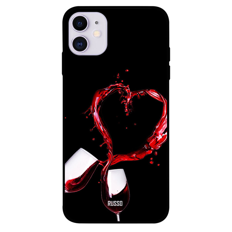 

Russo Apple iPhone 11 Mobile Phone Back Cover, Wine And Love