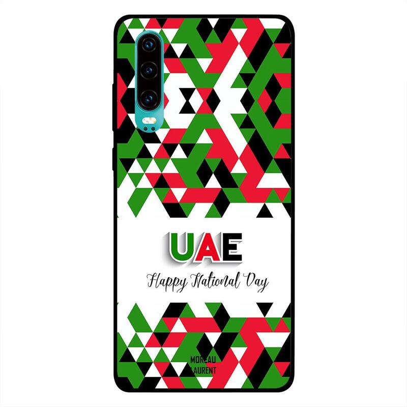 

Moreau Laurent Huawei P30 Mobile Phone Back Cover, UAE Happy National Day