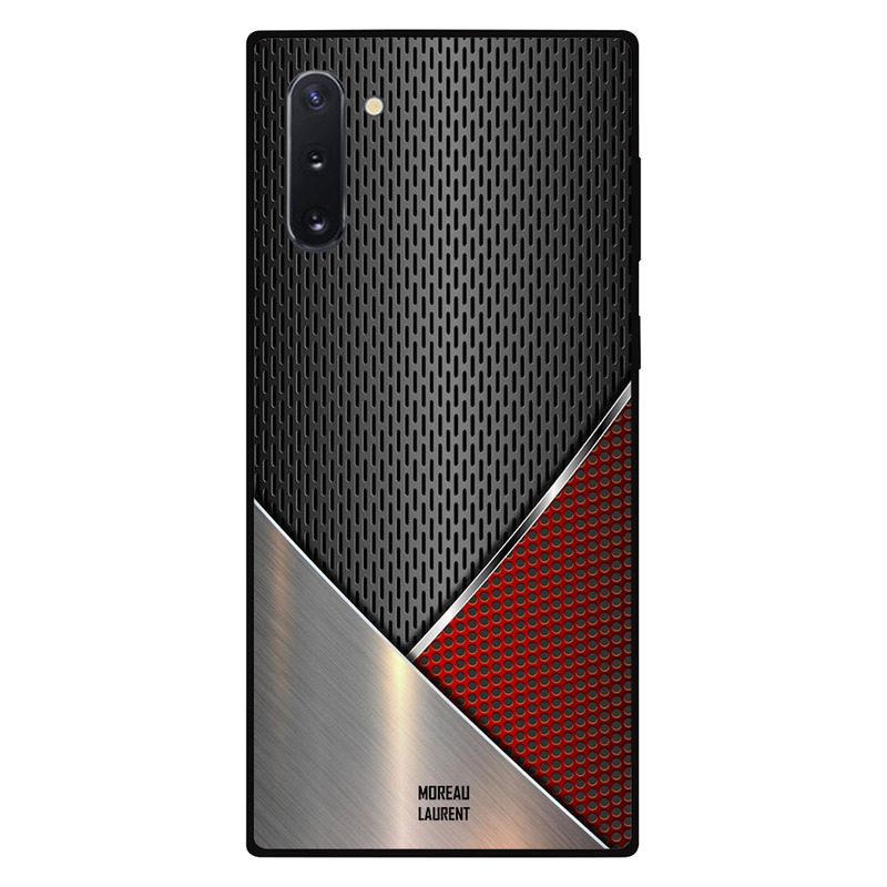 

Moreau Laurent Samsung Note 10 Mobile Phone Back Cover, Red & Grey Steal Pattern