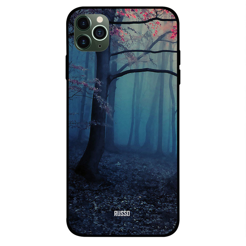 

Russo Apple iPhone 11 Pro Mobile Phone Back Cover, Evening Tree