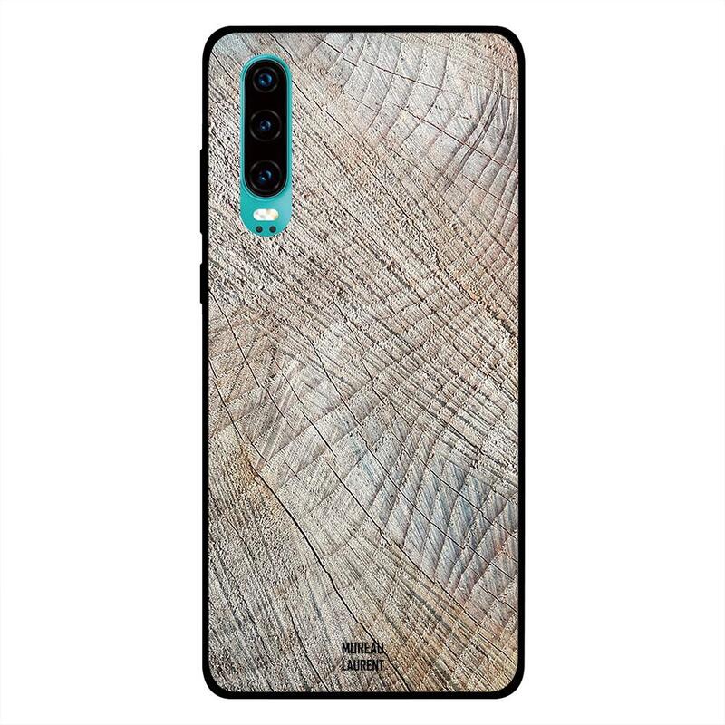 

Moreau Laurent Huawei P30 Mobile Phone Back Cover, Cracks on Wood Pattern