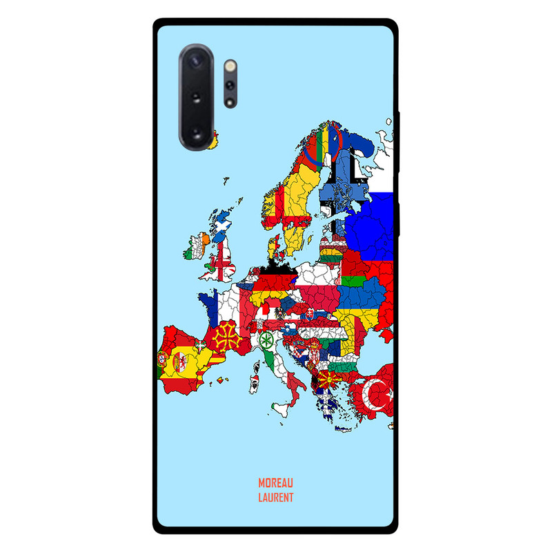

Moreau Laurent Samsung Note Plus Mobile Phone Back Cover, Colorful Europe Map