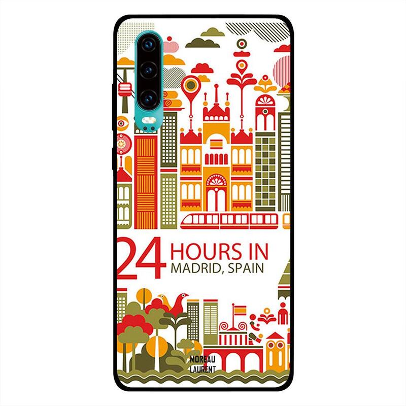 

Moreau Laurent Huawei P30 Mobile Phone Back Cover, 24 Hours in Madrid