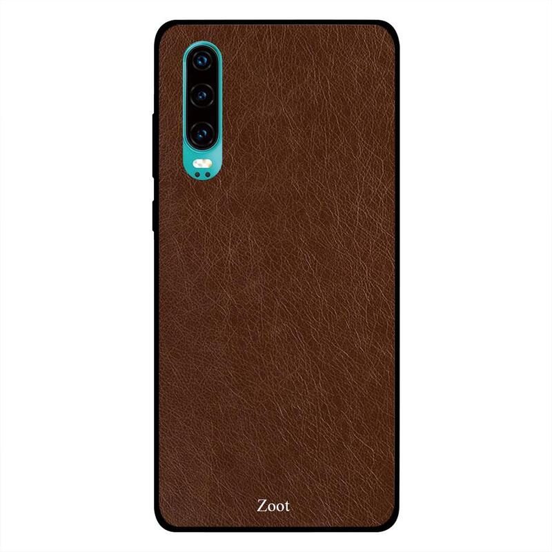 

Zoot Huawei P30 Mobile Phone Back Cover, Dark Brown Leather Pattern