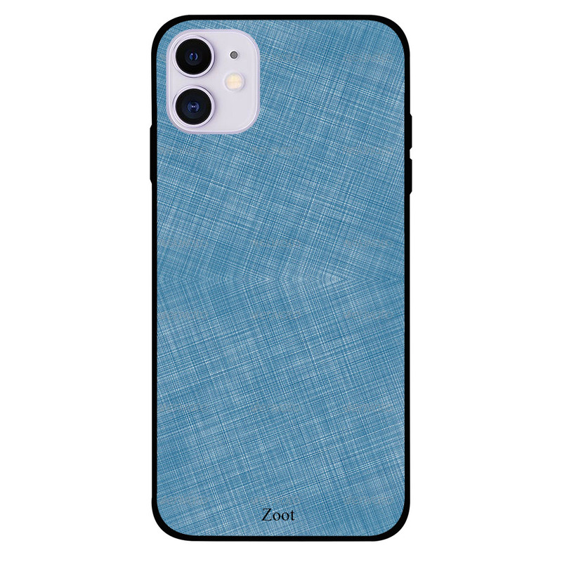 

Zoot Apple iPhone 11 Mobile Phone Back Cover, Leather Blue Printed