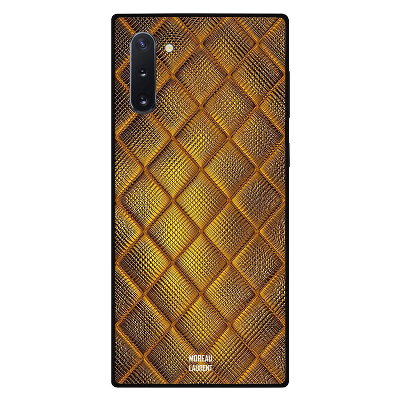 

Moreau Laurent Samsung Note 10 Mobile Phone Back Cover, Vintage Golden Stitch Pattern