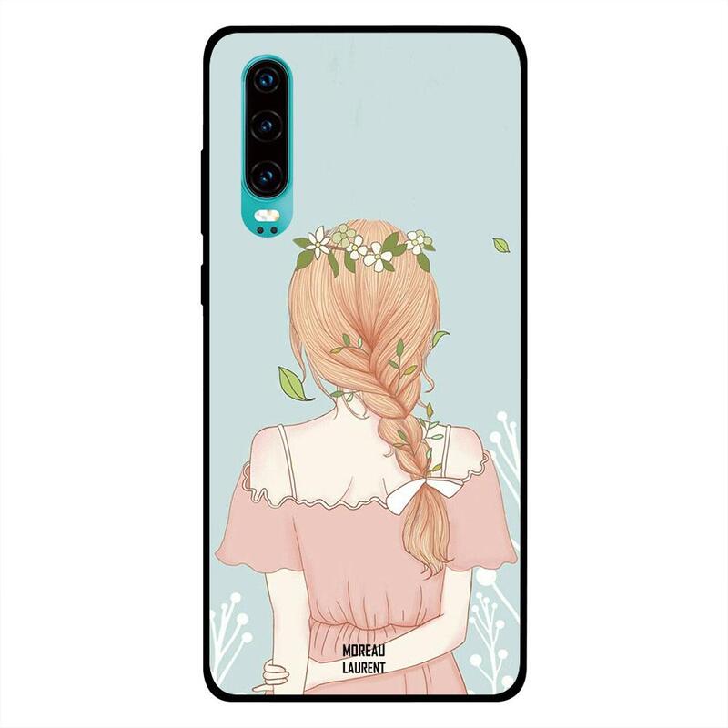 

Moreau Laurent Huawei P30 Mobile Phone Back Cover, Standing Girl Looking Cute