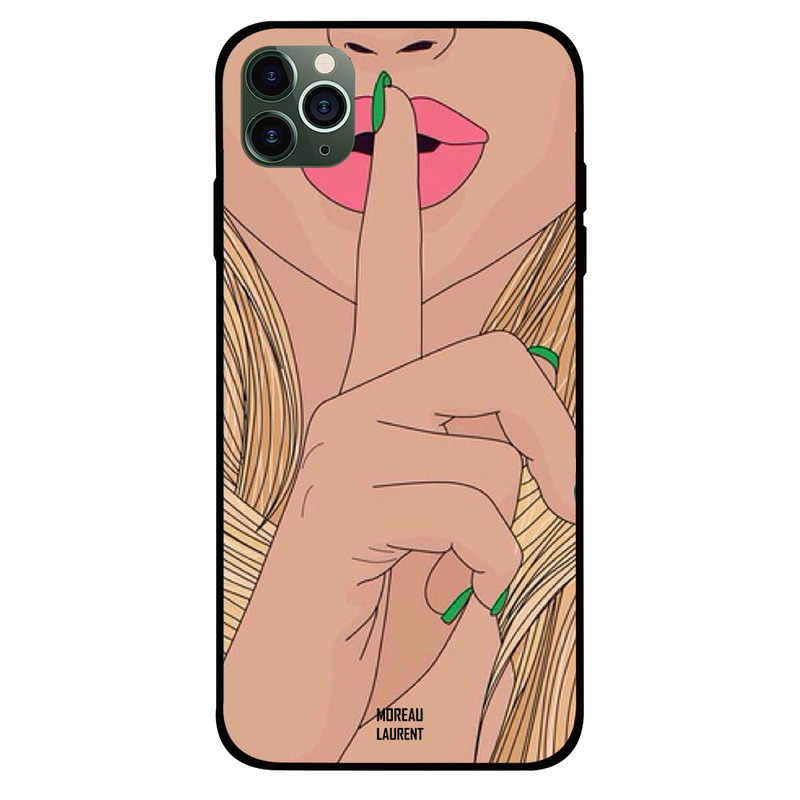 

Moreau Laurent Apple iPhone 11 Pro Max Mobile Phone Back Cover, Shhhh