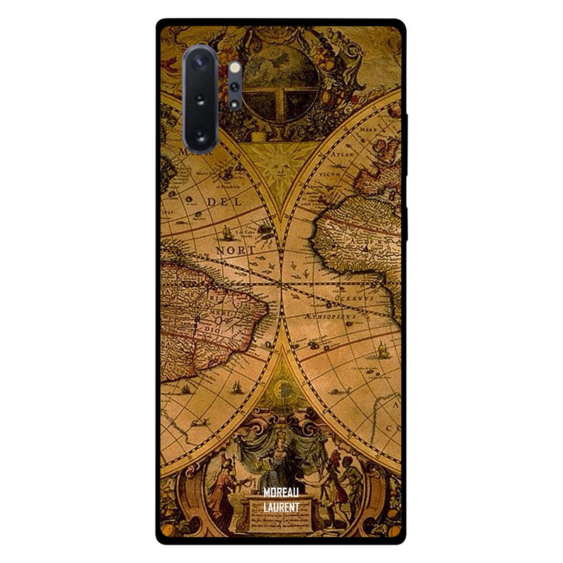 

Moreau Laurent Samsung Note Plus Mobile Phone Back Cover, Vintage Travel Map