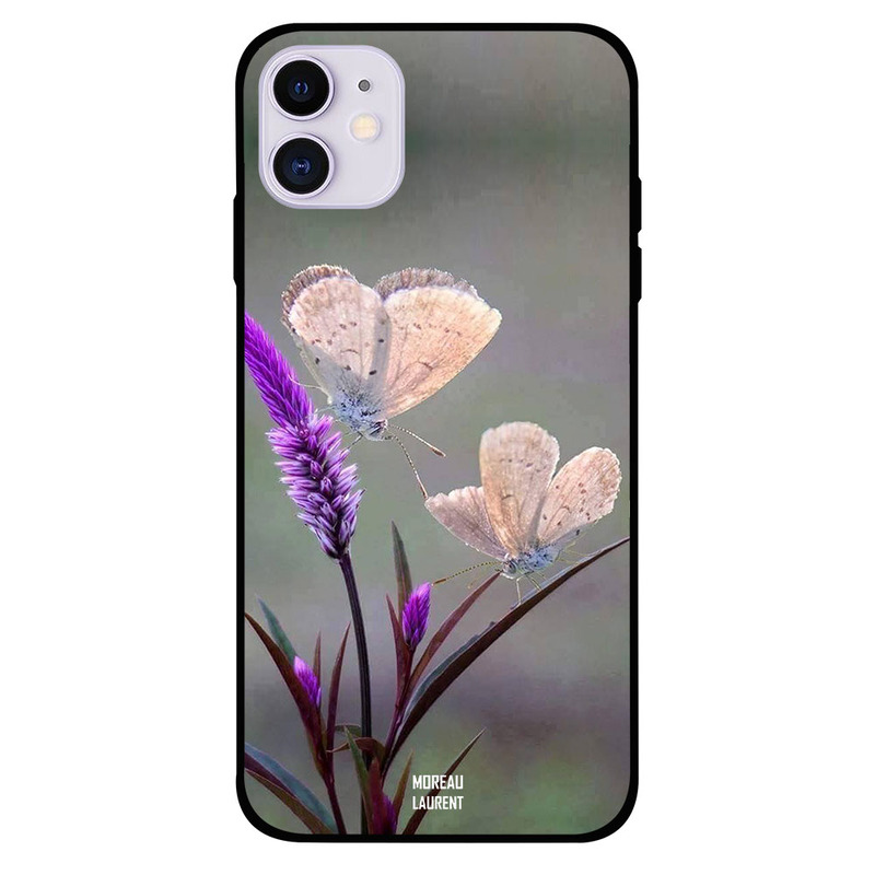 

Moreau Laurent Apple iPhone 11 Mobile Phone Back Cover, Cute Cream Color Butterflies