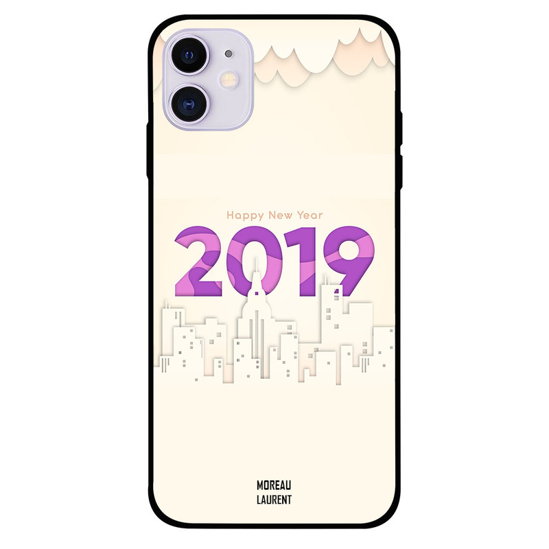 

Moreau Laurent Apple iPhone 11 Mobile Phone Back Cover, Happy New Year 2019 Purple