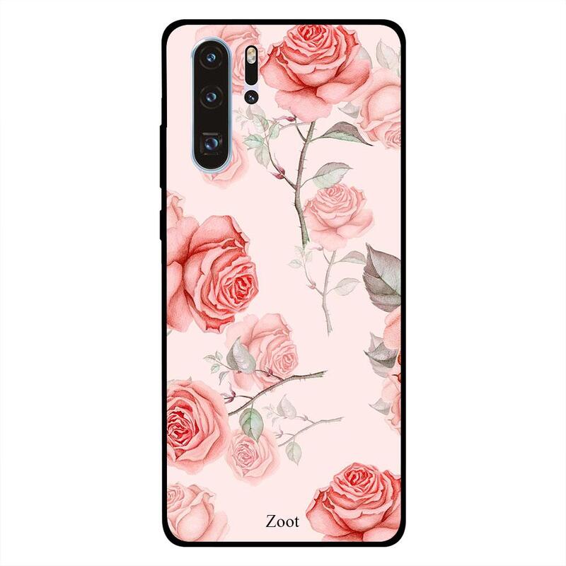 

Zoot Huawei P30 Pro Mobile Phone Back Cover, Peach Roses Thorns