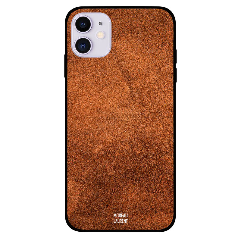 

Moreau Laurent Apple iPhone 11 Mobile Phone Back Cover, Soil Brown Leather Pattern