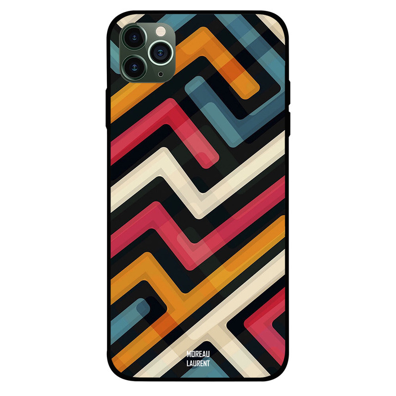 

Moreau Laurent Apple iPhone 11 Pro Mobile Phone Back Cover, Paths of Multiple Colors Pattern