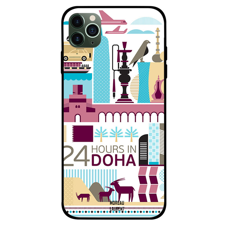 

Moreau Laurent Apple iPhone 11 Pro Mobile Phone Back Cover, 24 Hours in Doha