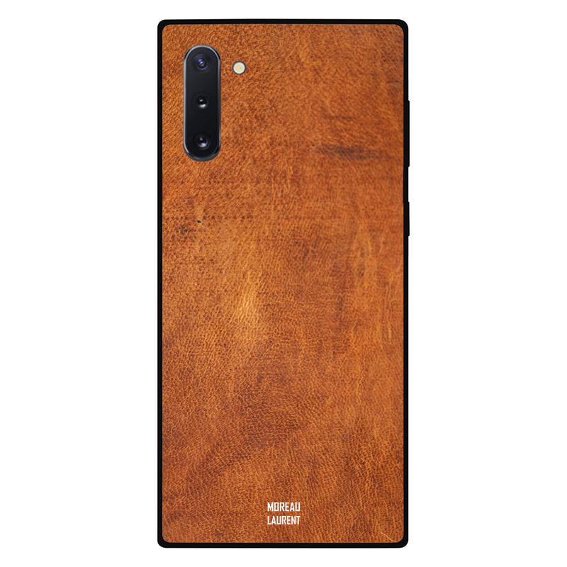 

Moreau Laurent Samsung Note 10 Mobile Phone Back Cover, Orange Brown Leather Pattern