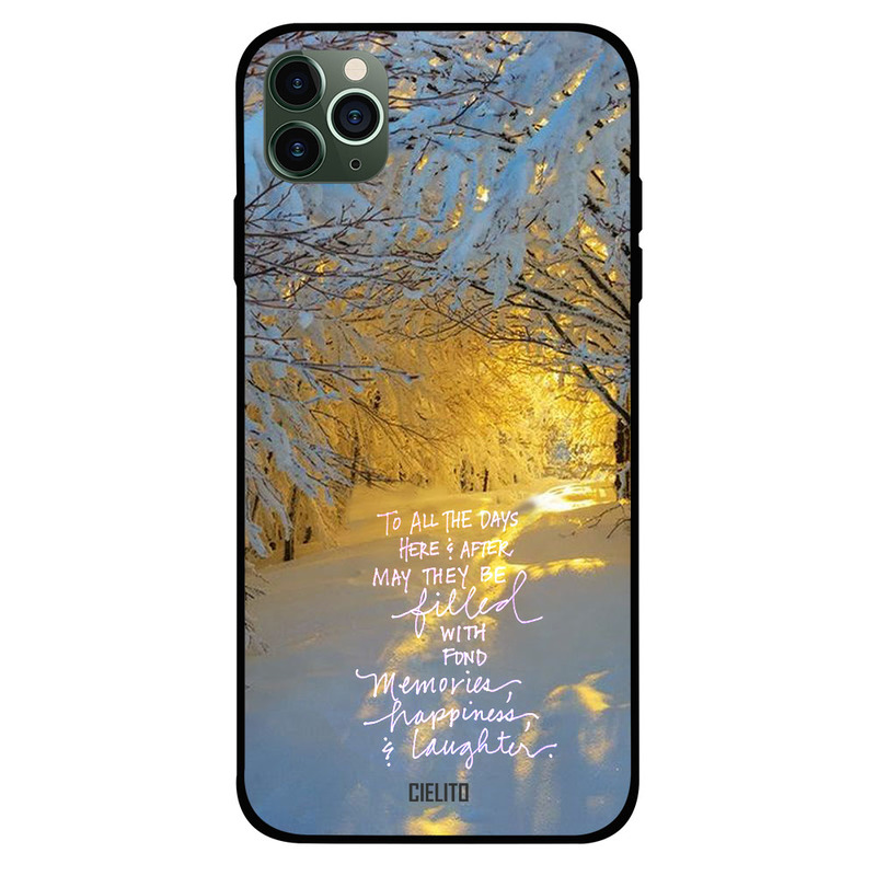 

Cielito Apple iPhone 11 Pro Max Mobile Phone Back Cover, Memories Happiness and Laughter