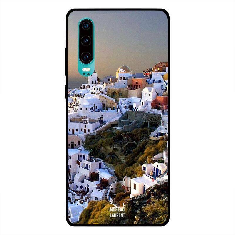 

Moreau Laurent Huawei P30 Mobile Phone Back Cover, White Houses
