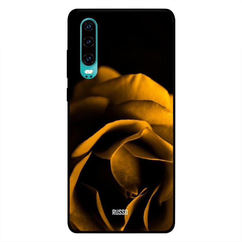 

Russo Huawei P30 Mobile Phone Back Cover, Yellow Rose in Dark