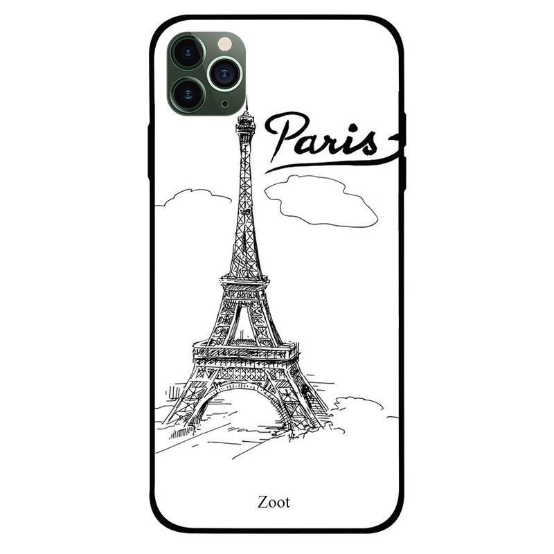 

Zoot Apple iPhone 11 Pro Max Mobile Phone Back Cover, Doodle Eiffel Tower