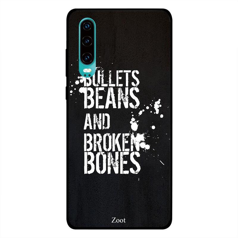 

Zoot Huawei P30 Mobile Phone Back Cover, Bullets Beans Bones