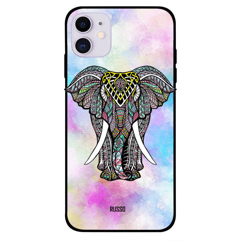 

Russo Apple iPhone 11 Mobile Phone Back Cover, Elegant Elephant Art