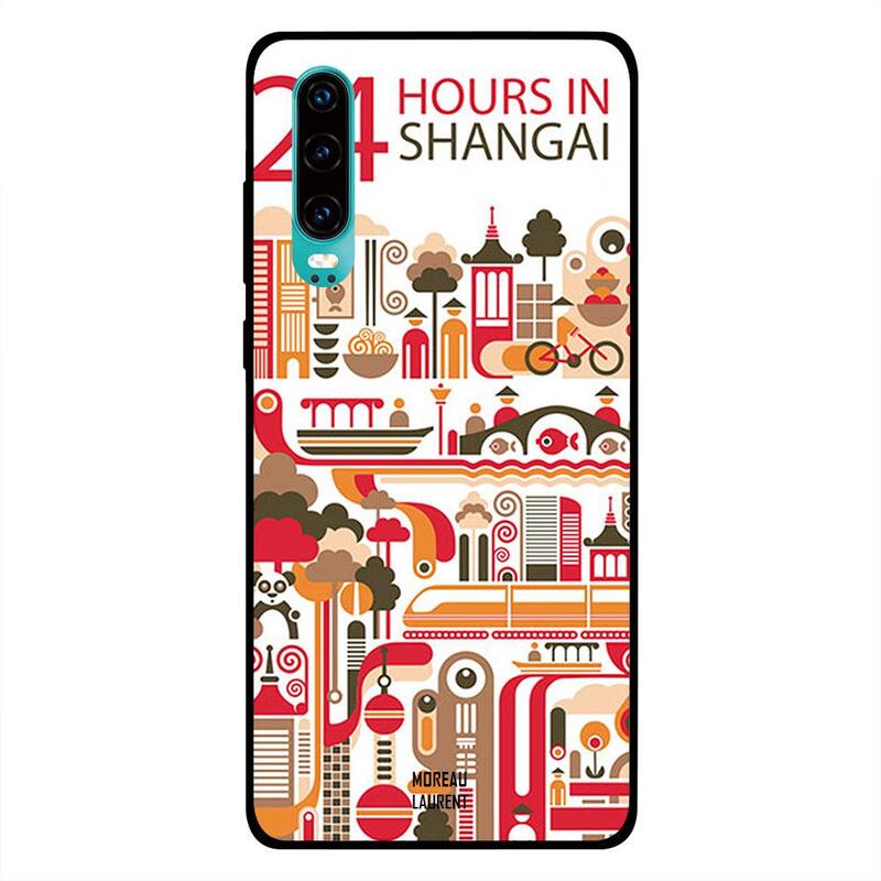 

Moreau Laurent Huawei P30 Mobile Phone Back Cover, 24 Hours in Shanghai