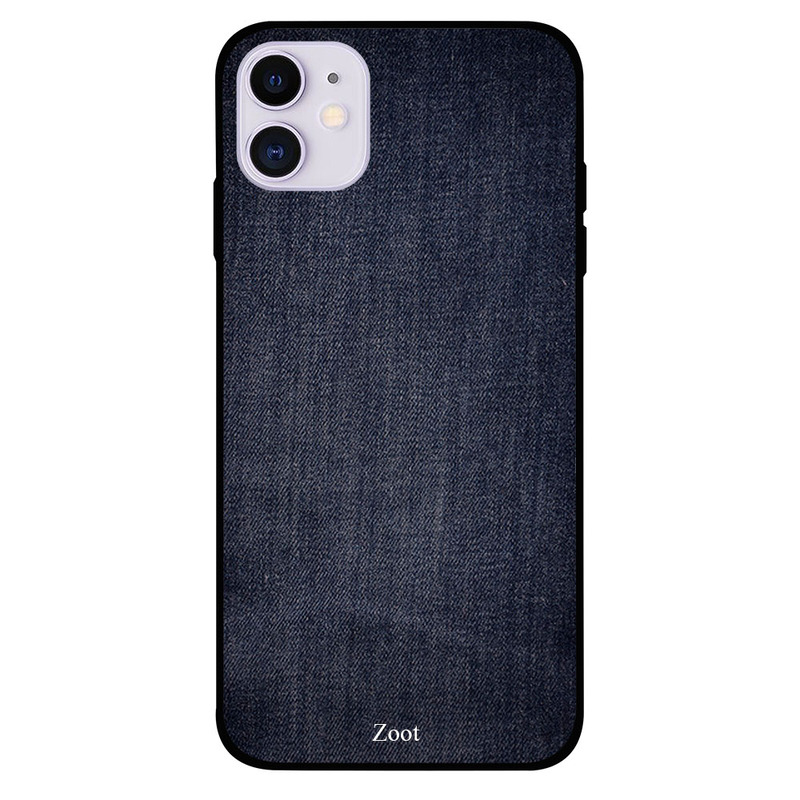 

Zoot Apple iPhone 11 Mobile Phone Back Cover, Dark Blue Jeans Pattern