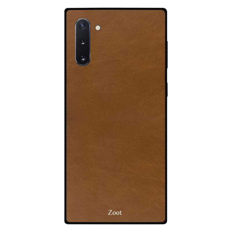 

Zoot Samsung Note 10 Mobile Phone Back Cover, Brown Leather Pattern