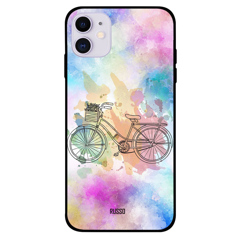 

Russo Apple iPhone 11 Mobile Phone Back Cover, Cycle Art