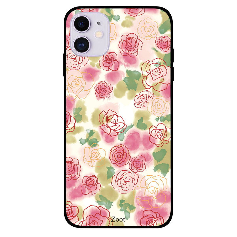 

Zoot Apple iPhone 11 Mobile Phone Back Cover, Roses Sketch