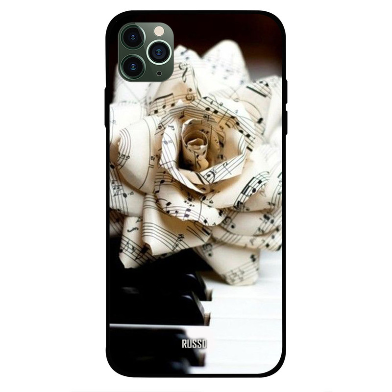 

Russo Apple iPhone 11 Pro Max Mobile Phone Back Cover, Notation On Flower