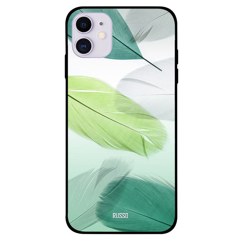 

Russo Apple iPhone 11 Mobile Phone Back Cover, Feather Print Art