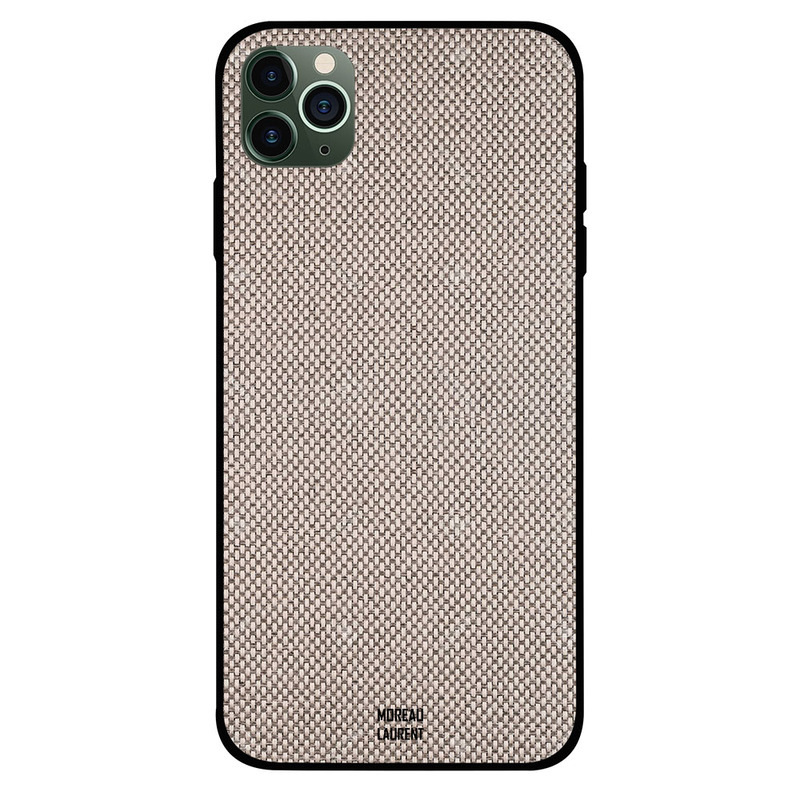 

Moreau Laurent Apple iPhone 11 Pro Max Mobile Phone Back Cover, Cream Fabric Thread Pattern