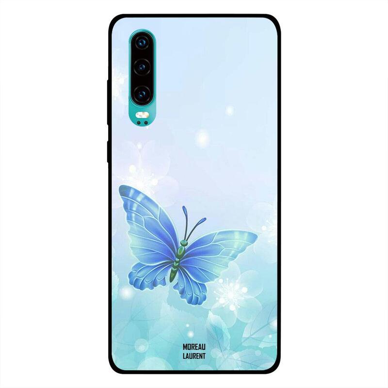 

Moreau Laurent Huawei P30 Mobile Phone Back Cover, Sea Color Butterfly