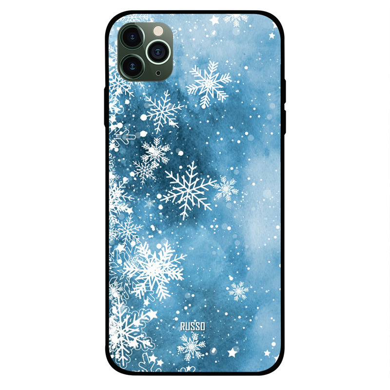 

Russo Apple iPhone 11 Pro Max Mobile Phone Back Cover, Snow Flakes
