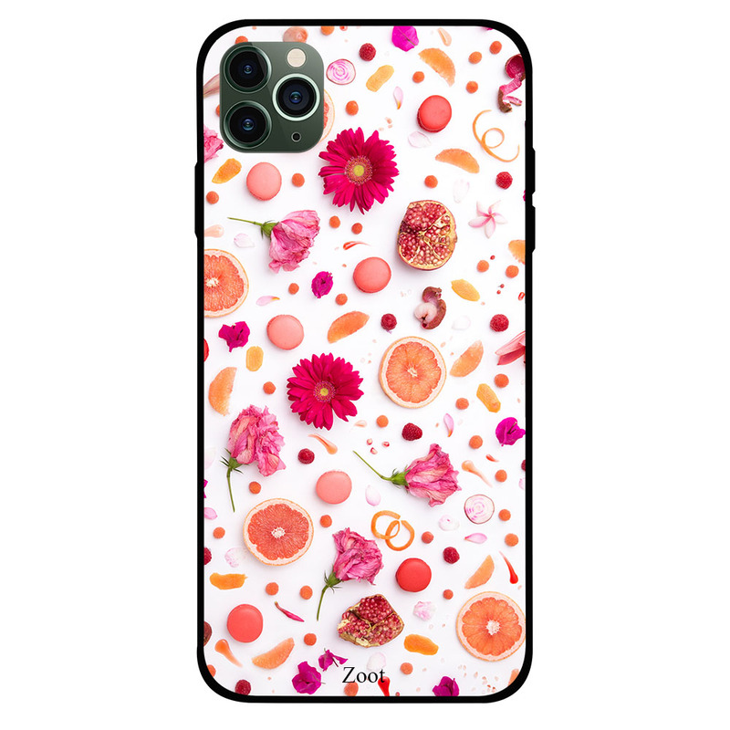 

Zoot Apple iPhone 11 Pro Max Mobile Phone Back Cover, Flowers Fruits