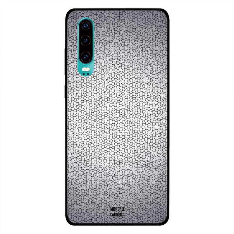 

Moreau Laurent Huawei P30 Mobile Phone Back Cover, Cracks Grey Pattern