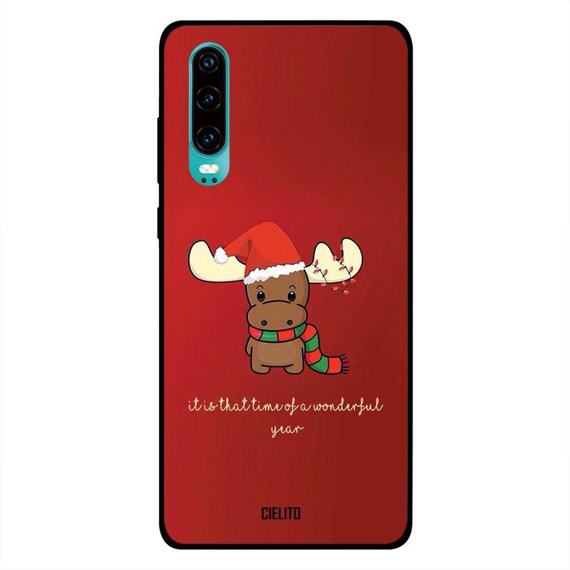 

Cielito Huawei P30 Mobile Phone Back Cover, Santa Deer