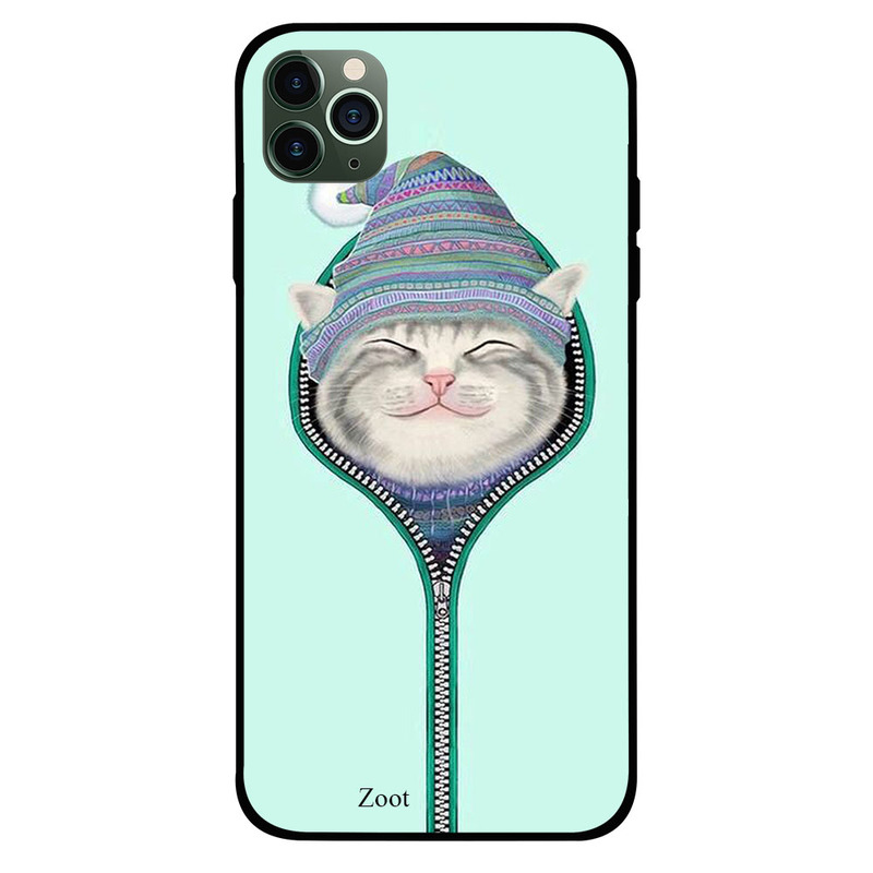 

Zoot Apple iPhone 11 Pro Max Mobile Phone Back Cover, Cat Zipped