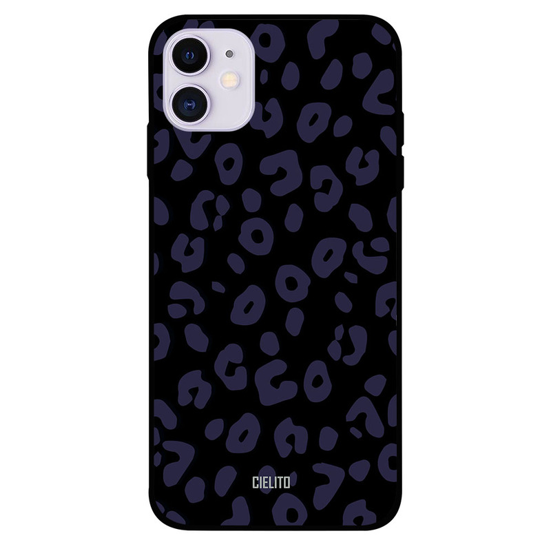 

Cielito Apple iPhone 11 Mobile Phone Back Cover, Black & Blue Leopard Print