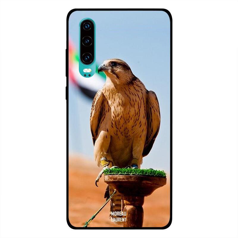 

Moreau Laurent Huawei P30 Mobile Phone Back Cover, Eagle & UAE Flag