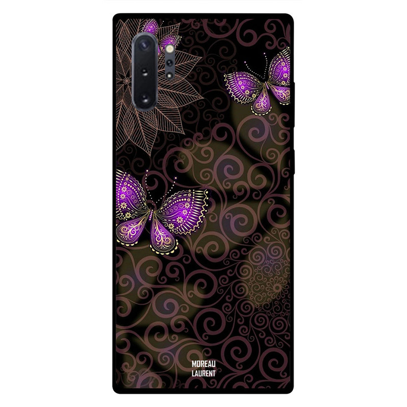 

Moreau Laurent Samsung Note Plus Mobile Phone Back Cover, Floral Big and Pink Butterflies