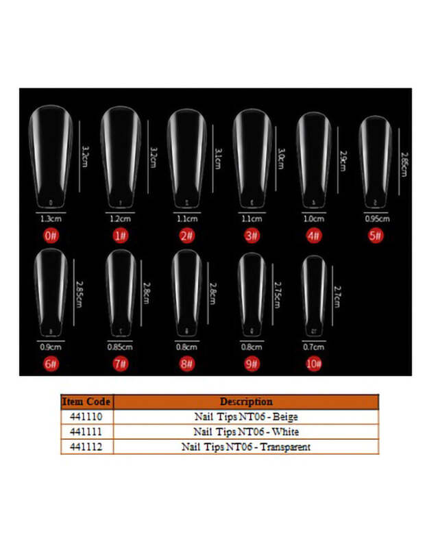 

Pilot Club Clear Look Nail Tips, NT06, Transparent