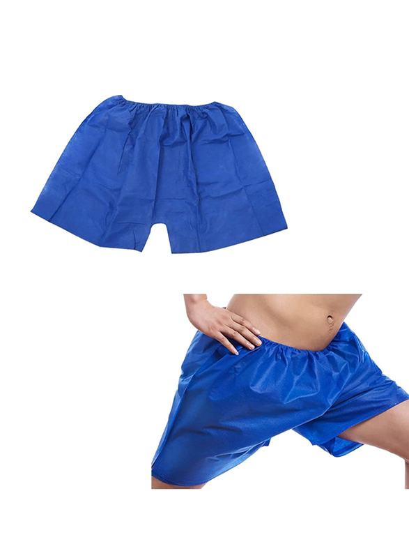 

Pilot Club Disposable Knee-Length Shorts for Salon & Spa Use, Small, Blue
