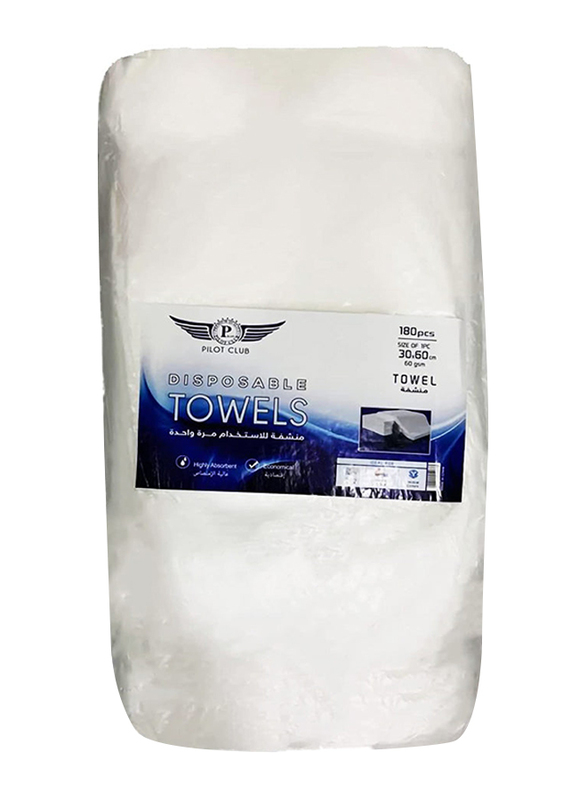 

Pilot Club Disposable Towel, 180 Pieces, White